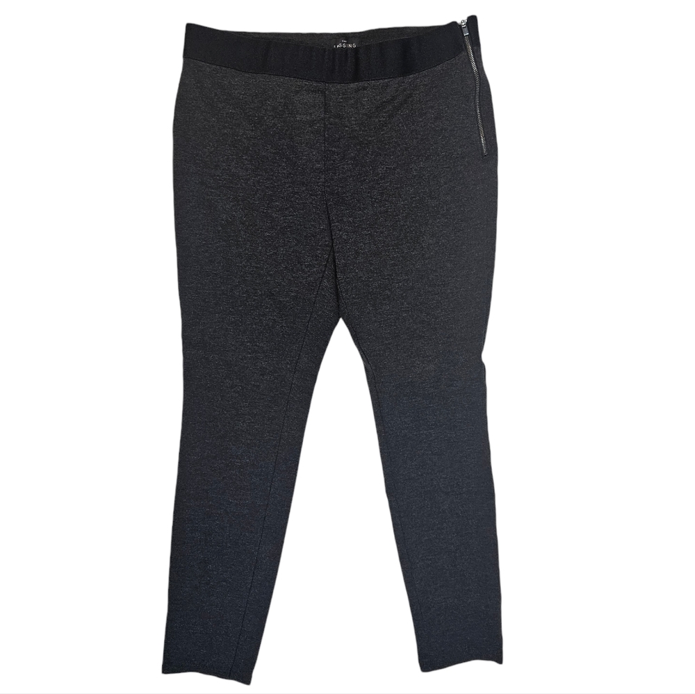 White House Black Market  The Legging Gray Pants Size 10 Side Zip Ankle Stretch